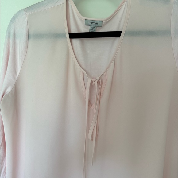 Tristan Pink Tie-Front Blouse - Picture 4 of 8